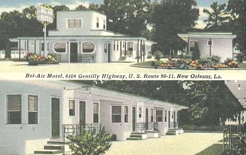 Bel-Air Motel, 4104 Gentilly Highway, U.S. Route 90-11, New Orleans, Louisiana