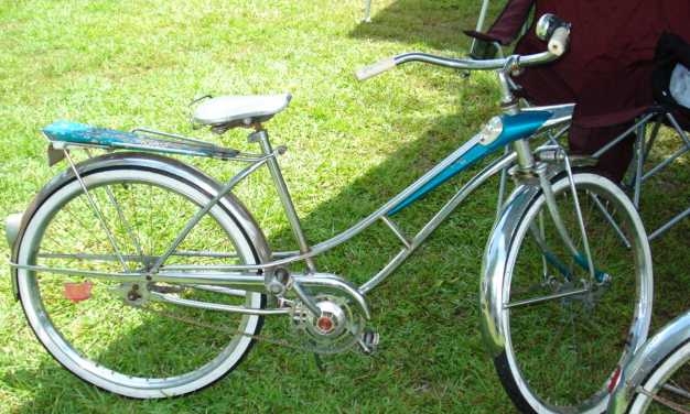 beautiful old chrome bicycle