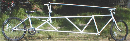 long home built bicycle